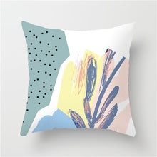 Load image into Gallery viewer, Blue Geometric Nordic Style Cushion