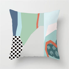Load image into Gallery viewer, Blue Geometric Nordic Style Cushion