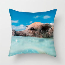 Load image into Gallery viewer, Cute Pig Painted Cushion