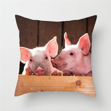 Load image into Gallery viewer, Cute Pig Painted Cushion