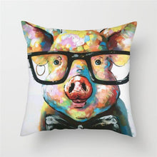Load image into Gallery viewer, Cute Pig Painted Cushion