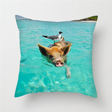 Load image into Gallery viewer, Cute Pig Painted Cushion