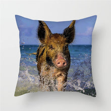 Load image into Gallery viewer, Cute Pig Painted Cushion