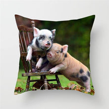 Load image into Gallery viewer, Cute Pig Painted Cushion