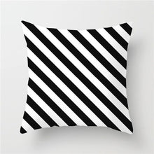 Load image into Gallery viewer, Black And White Geometric Style Cushion