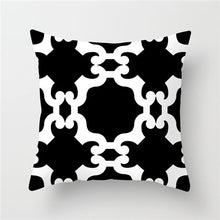 Load image into Gallery viewer, Black And White Geometric Style Cushion