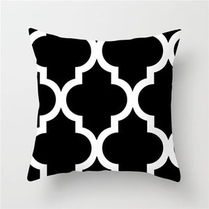 Black And White Geometric Style Cushion