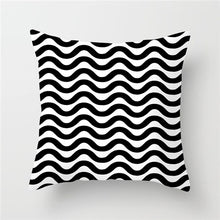 Load image into Gallery viewer, Black And White Geometric Style Cushion