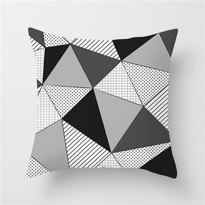 Black And White Geometric Style Cushion
